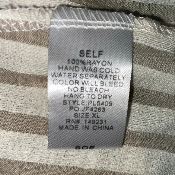 Kori America Off Shoulder Striped Mini Dress | Embroidered Ruffle Detail Size XL - Picture 7 of 10